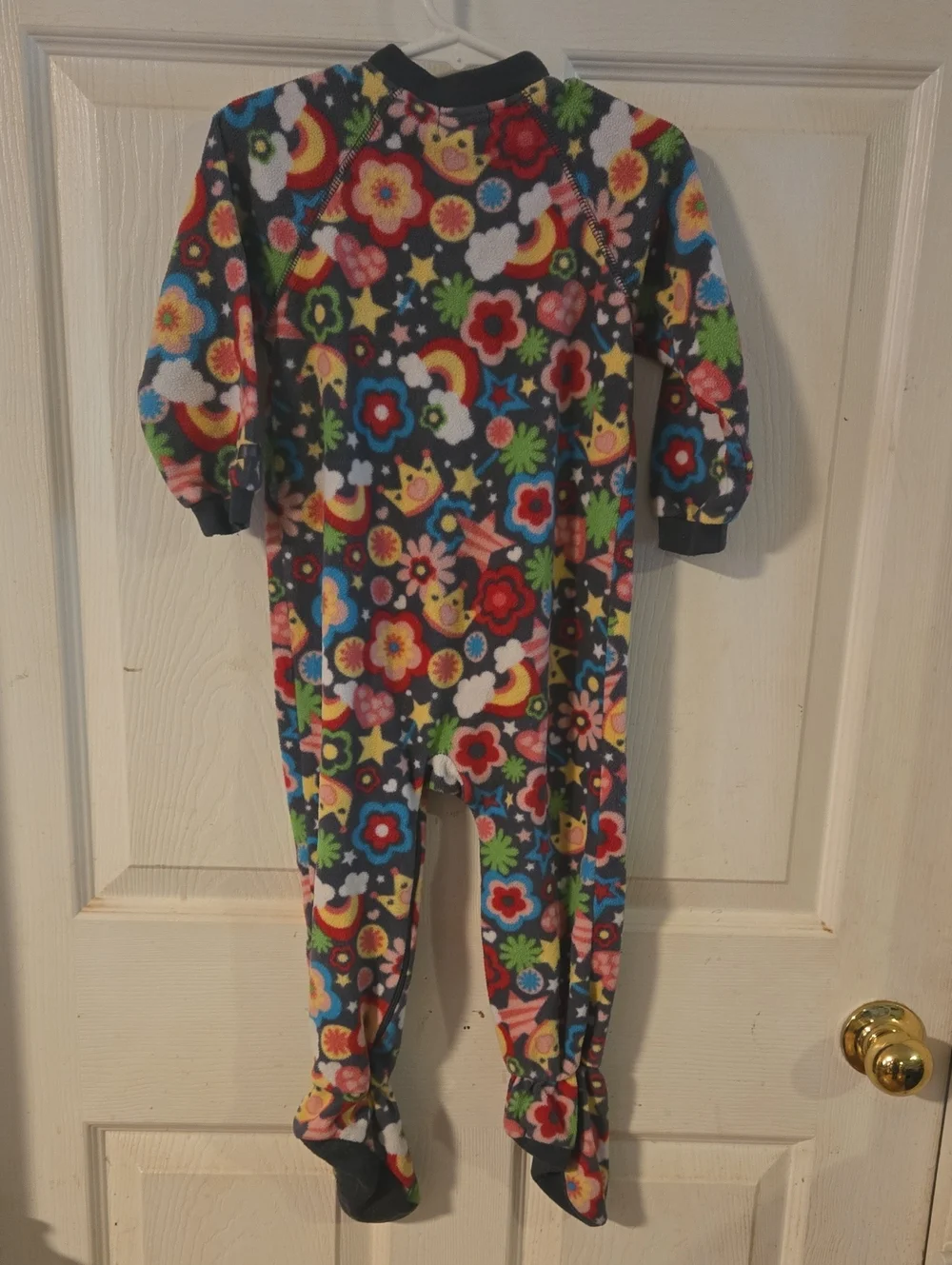 The Children's Place Floral & Rainbow Fleece Pajamas